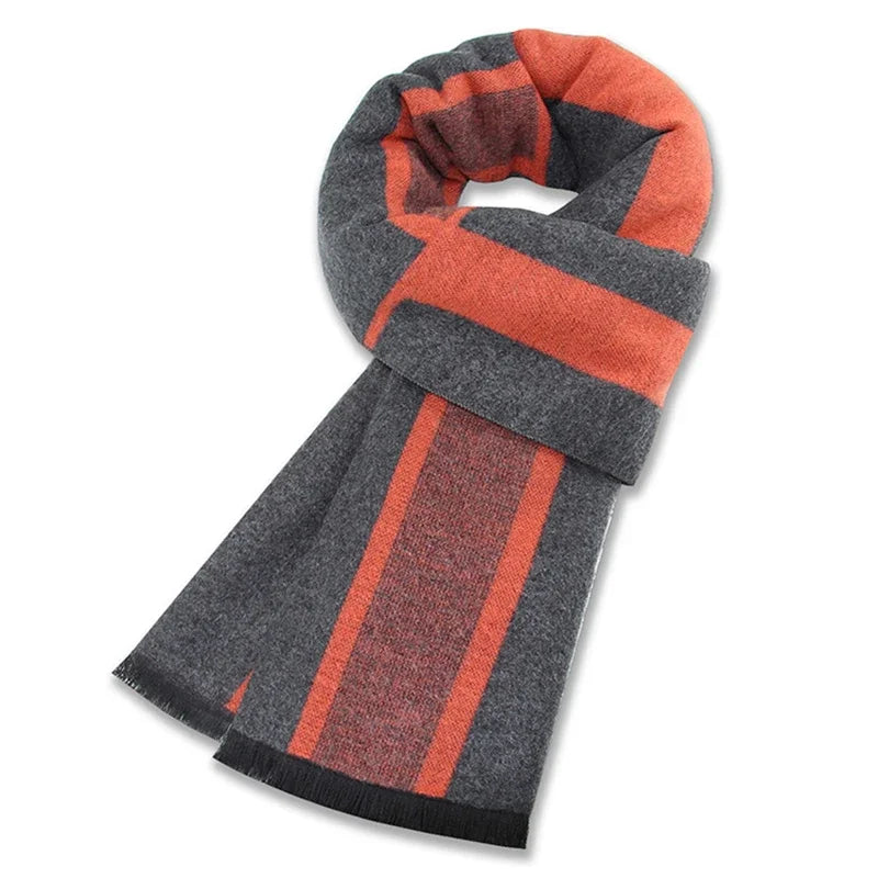 Men's Plaid Wool Winter Scarf