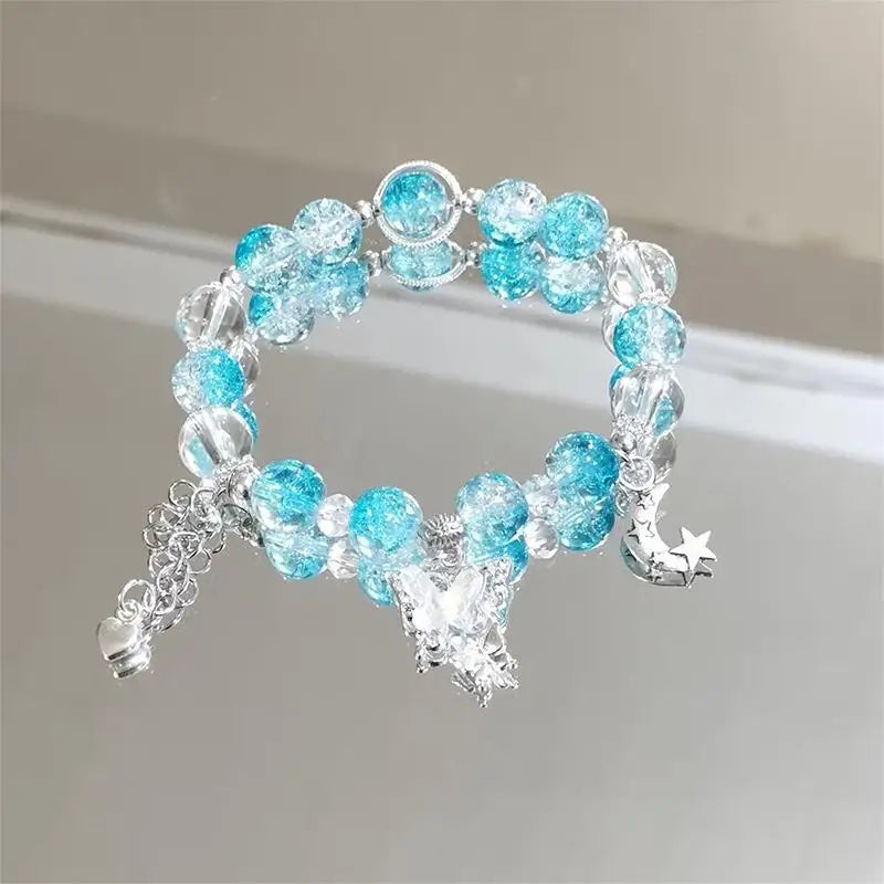 Lucky Bead Butterfly Charm Bracelet