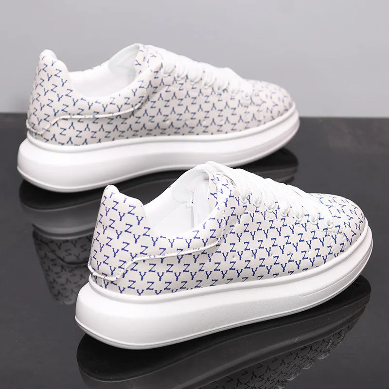 Classic White Thick-Sole Sneakers