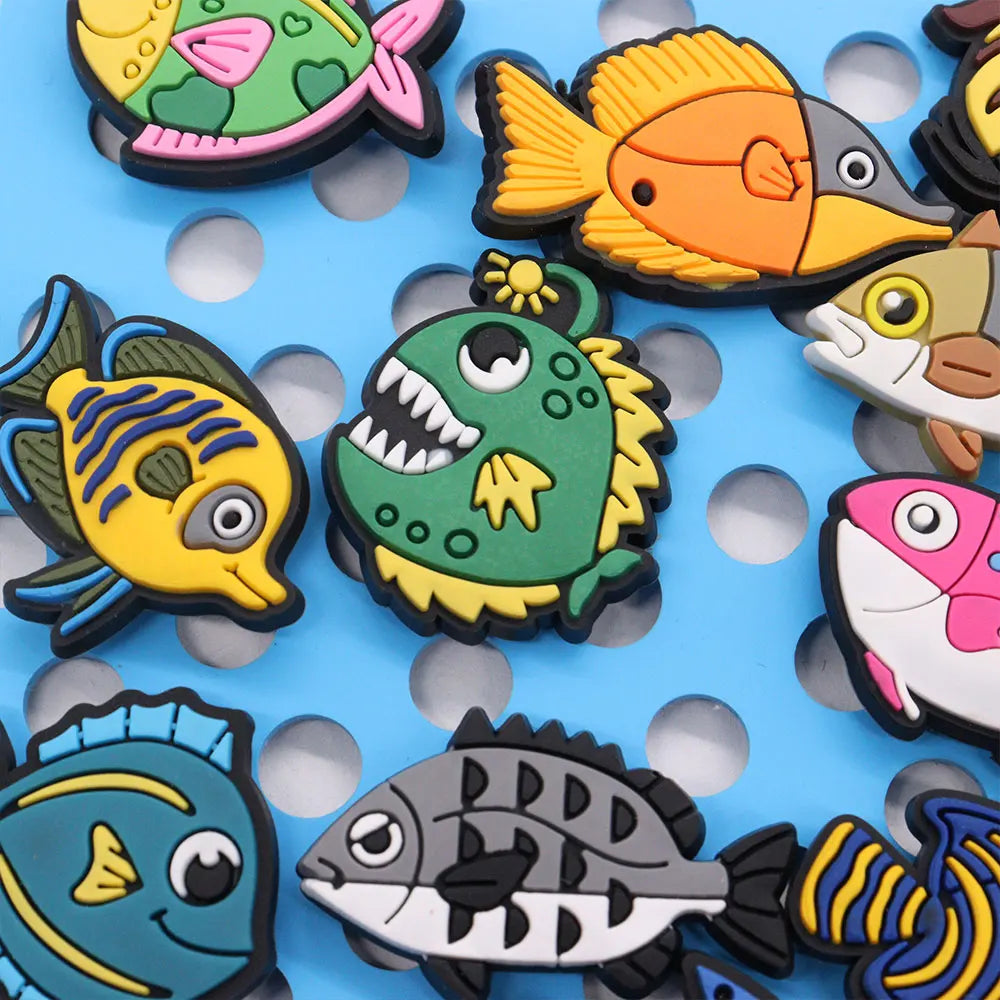Tropical Fish & Shark Shoe Charms