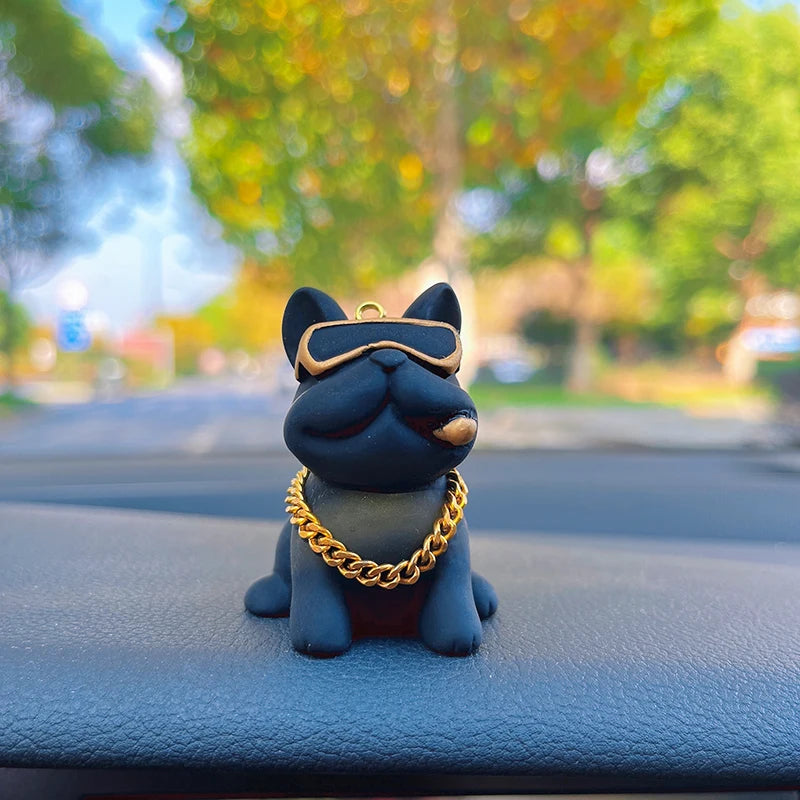 🐶 Bulldog Car Dashboard Ornament