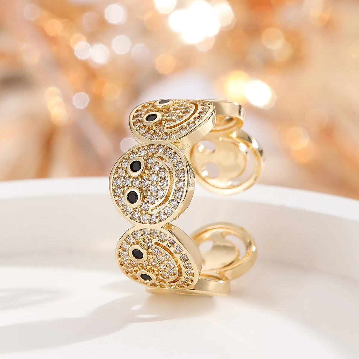 😊 Smile Zircon Cuff Bracelet