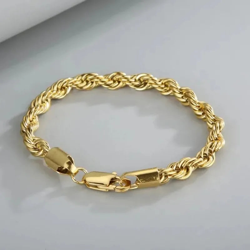 ⛓️ 18K Gold Plated 925 Silver Chain Bracelet