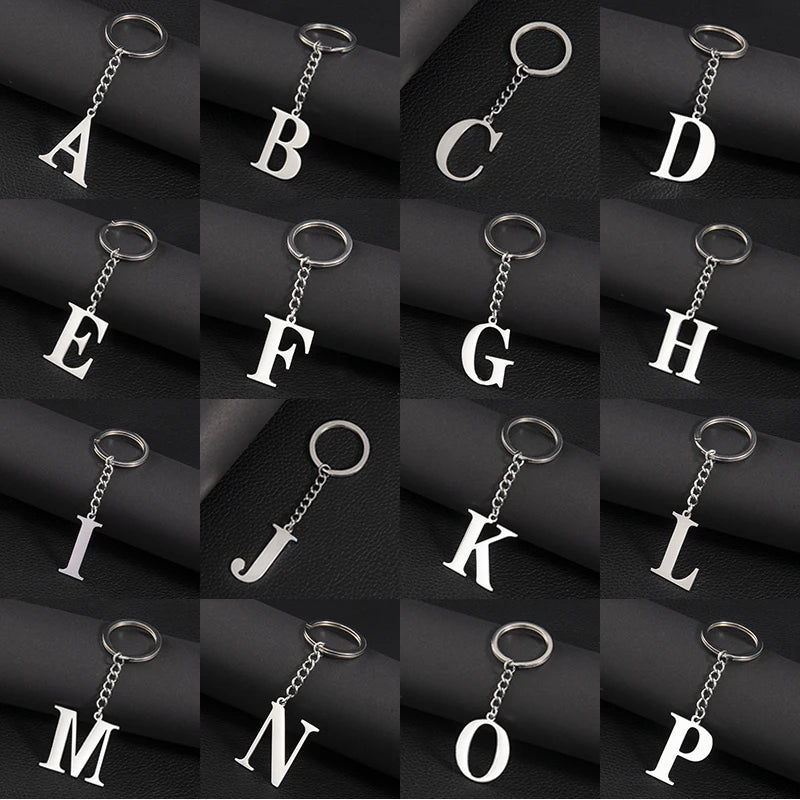 Initial Letter A–Z Keychain