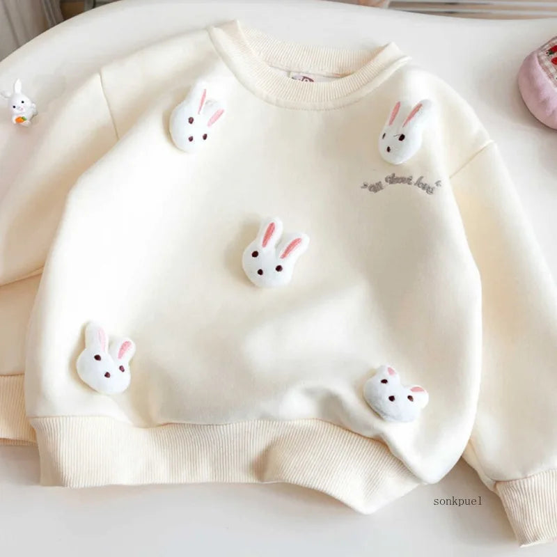 Girls 3D Bunny Sweatshirt