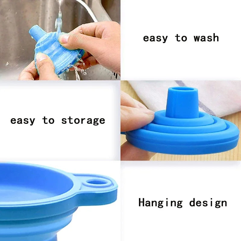 🛢️ Foldable Silicone Car Funnel