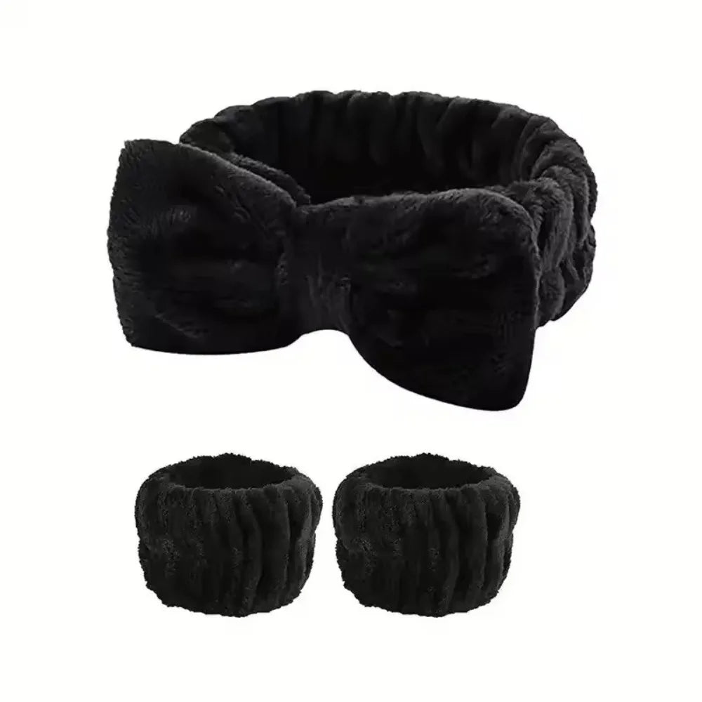 Spa Headband & Wristbands – 3 Pcs