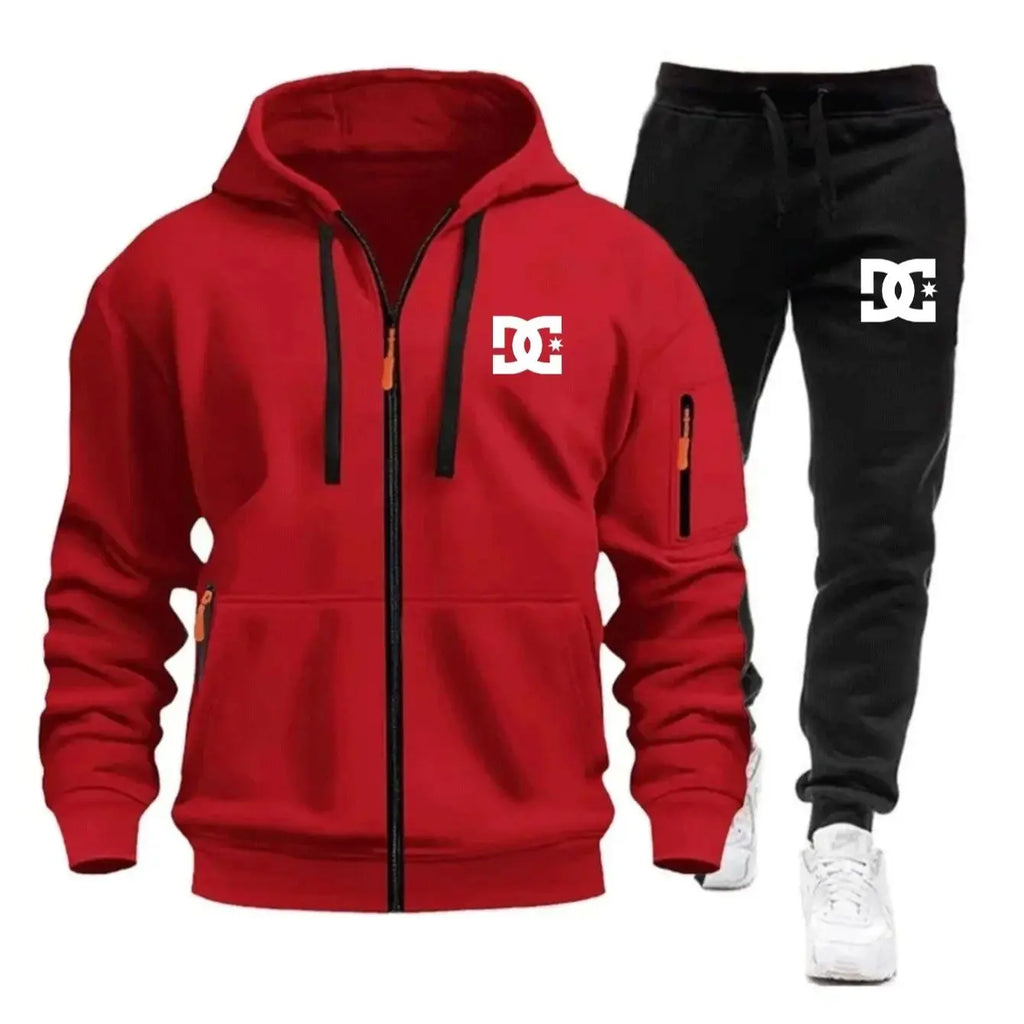 Men's Tricolor Hoodie Tracksuit