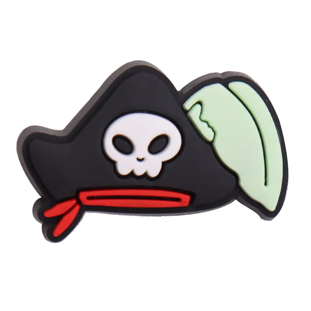 Pirate Skull Shoe Charms
