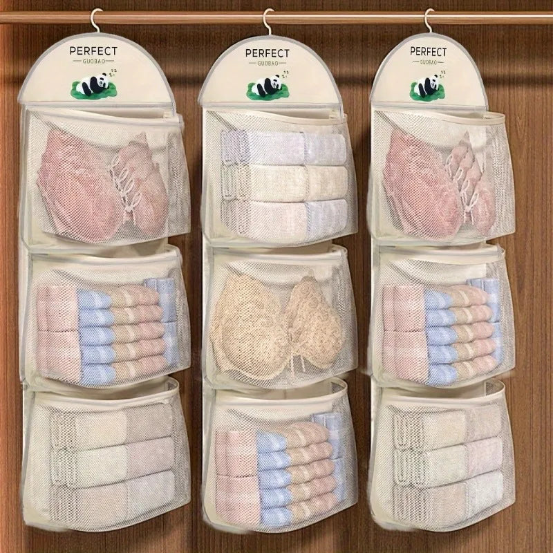 3-Tier Hanging Mesh Underwear Organizer