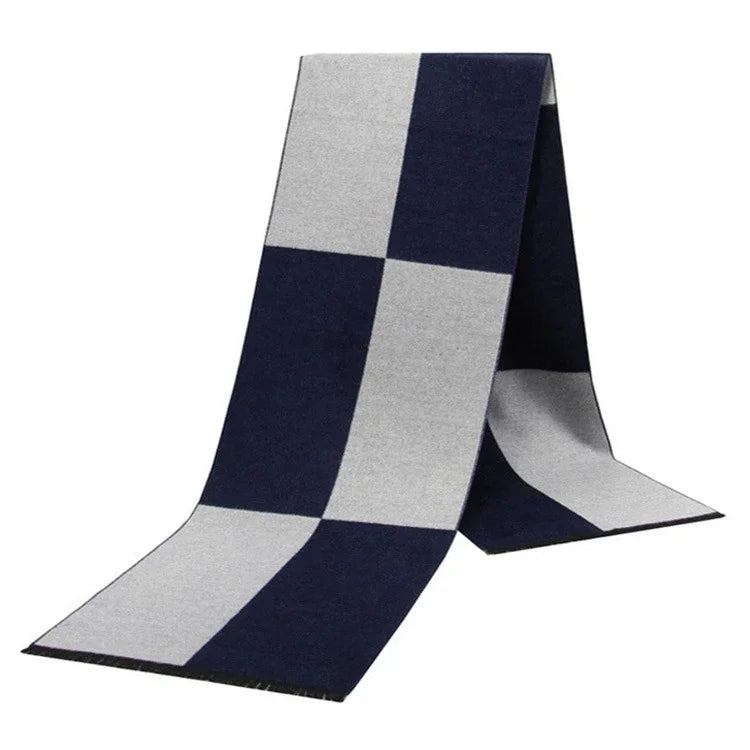 Men's Plaid Wool Winter Scarf