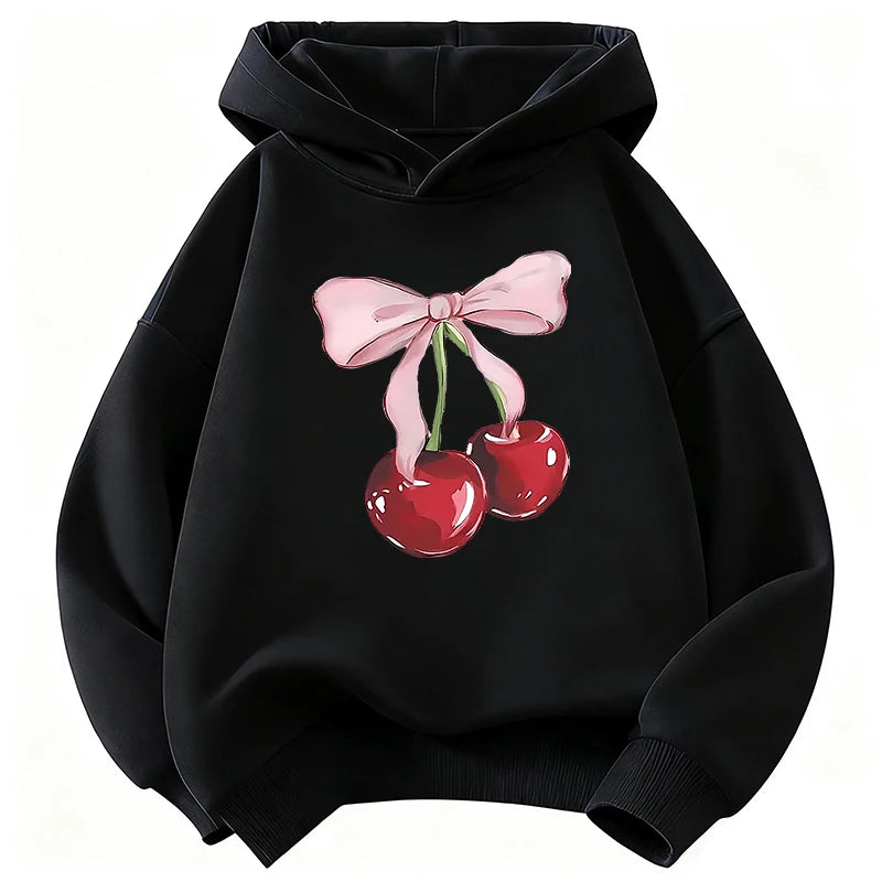 Kids Cherry Bow Hoodie