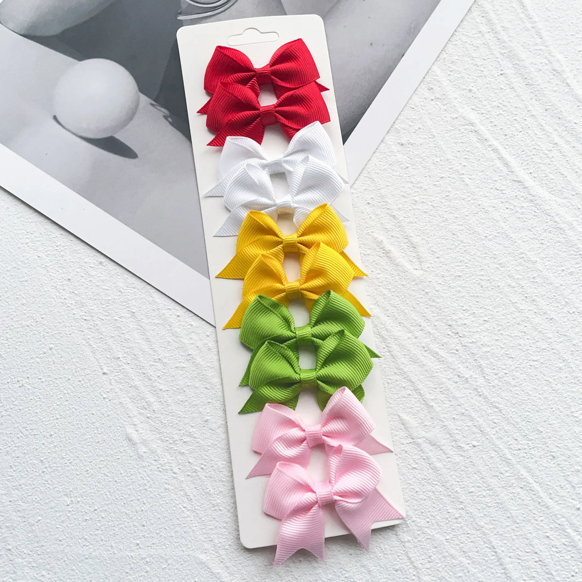 Girls Hair Bow Clips – 10 Pcs