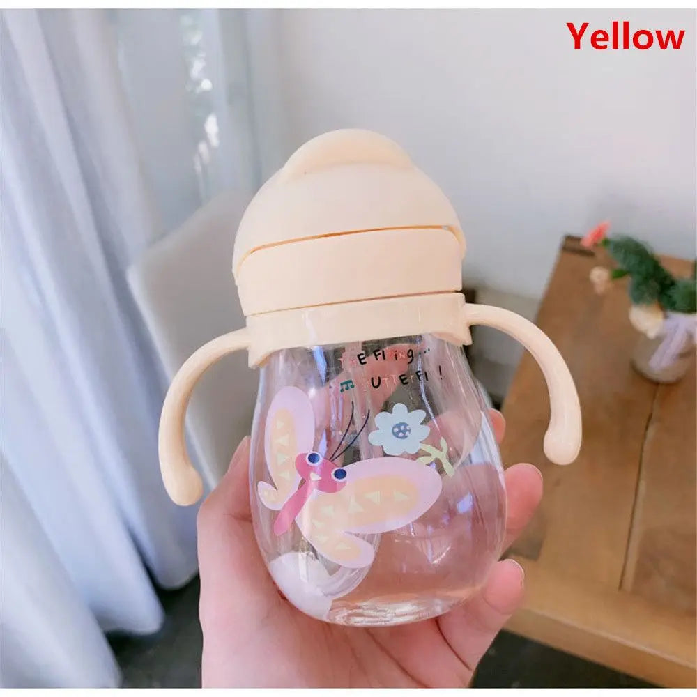 Kids Cartoon Straw Water Bottle 250ml