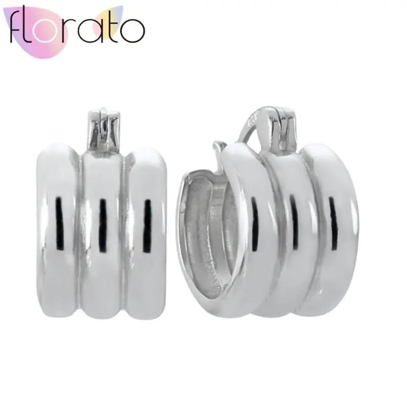 925 Silver Plain Circle Hoop Earrings