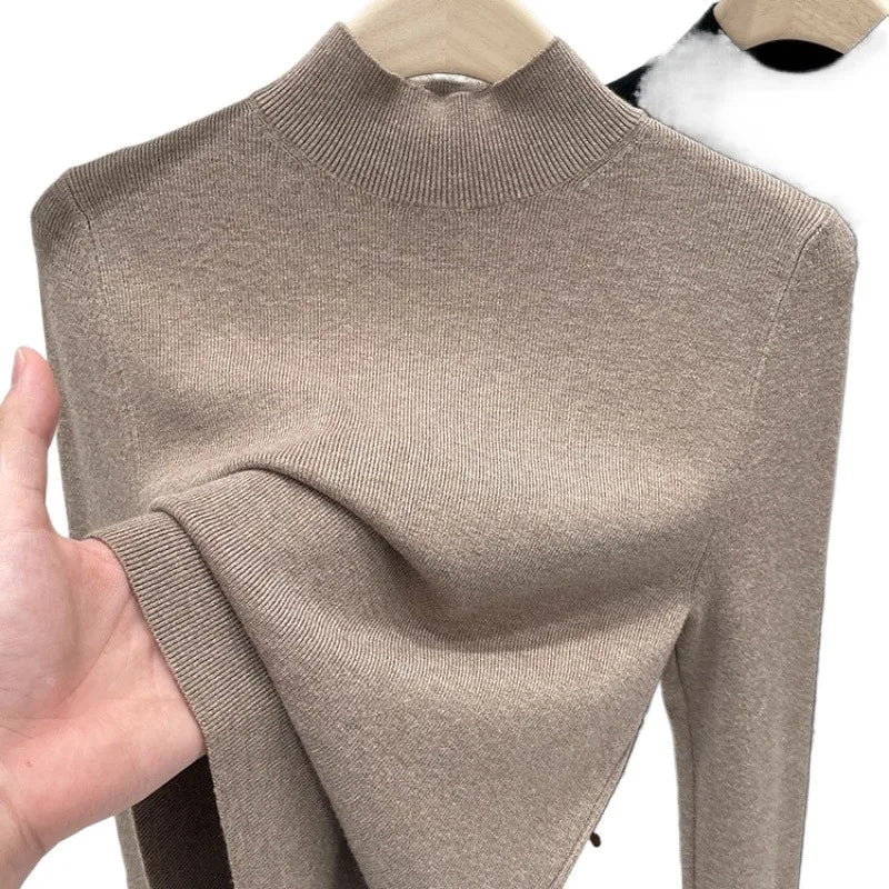 Slim Fit Turtleneck Knit Sweater