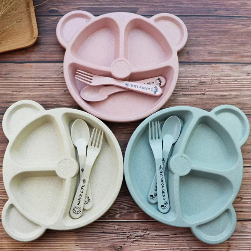 🍽️ Baby Bear Feeding Tableware Set