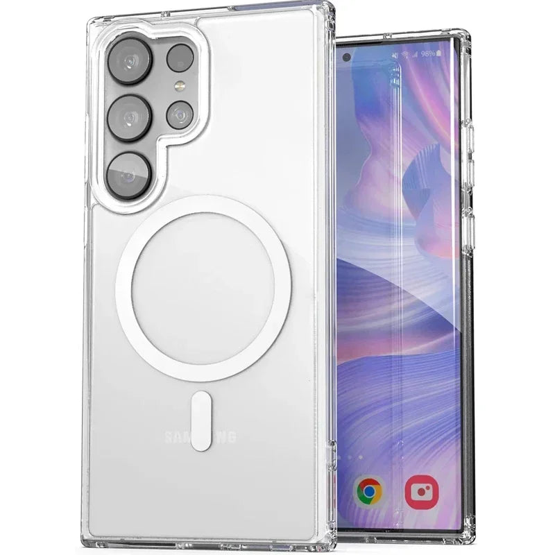 ⭐ Clear Magnetic Charging Shockproof Case