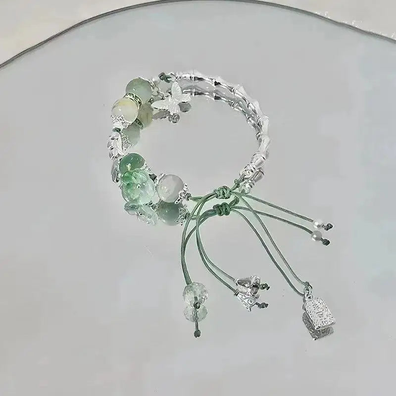 Lucky Bead Butterfly Charm Bracelet