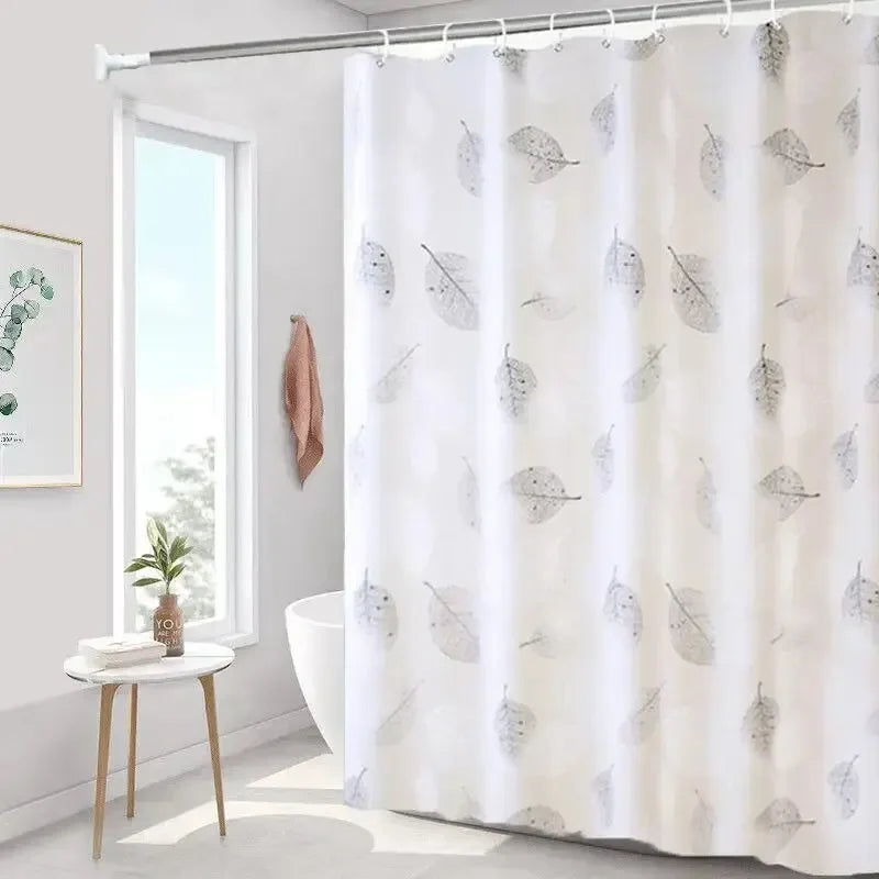 PEVA Waterproof Leaf Shower Curtain