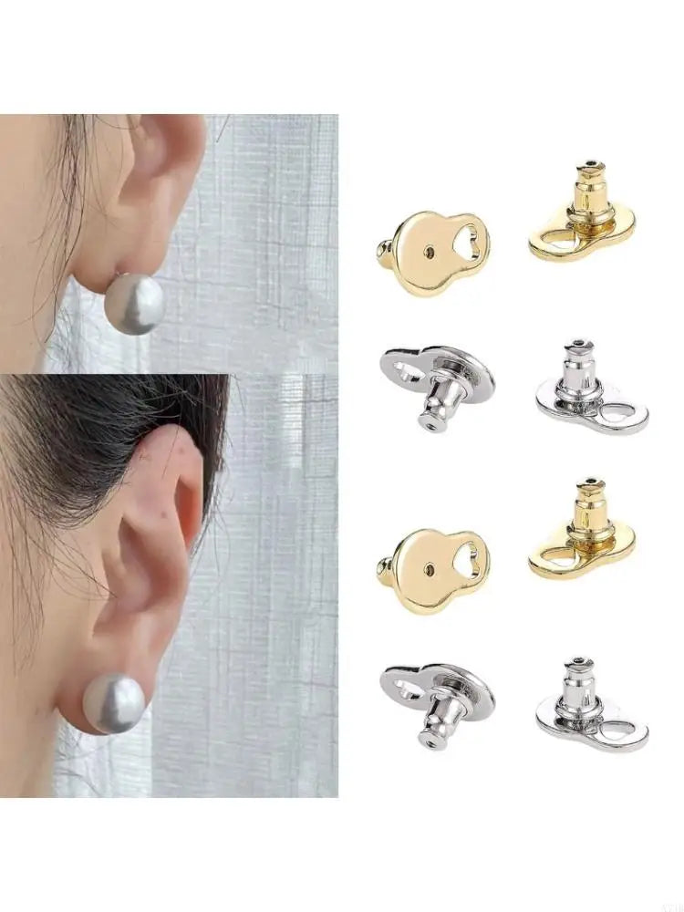 Heart Earring Lifters for Heavy Earrings – 4 Pcs