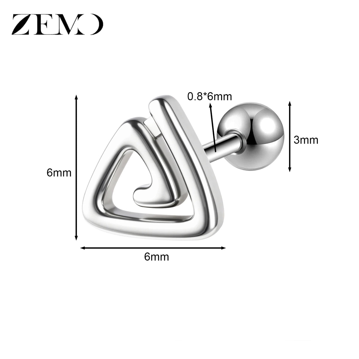 Cute Cartilage Stud Earring (20G, 1 Pc)