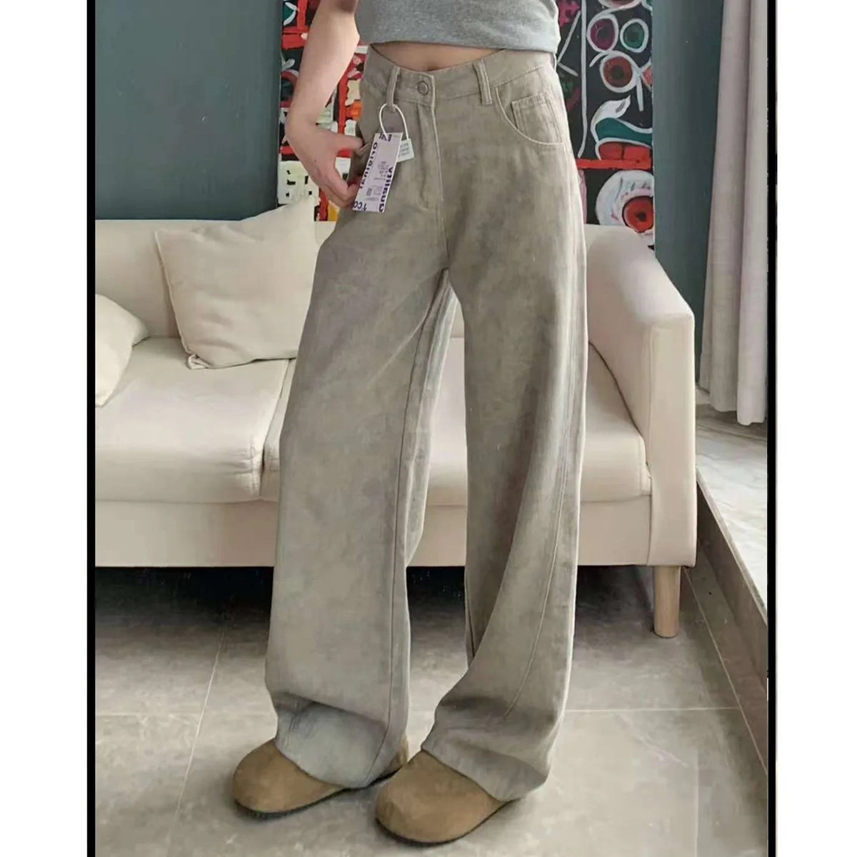 Tie-Dye Wide-Leg Jeans
