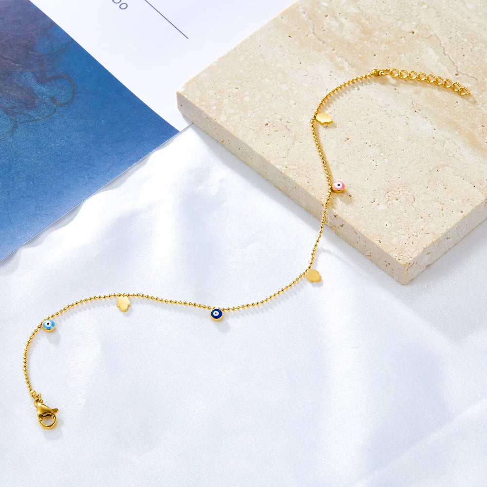 Turkish Evil Eye Beaded Anklet