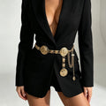 Gold Queen Head Waist Chain Belt