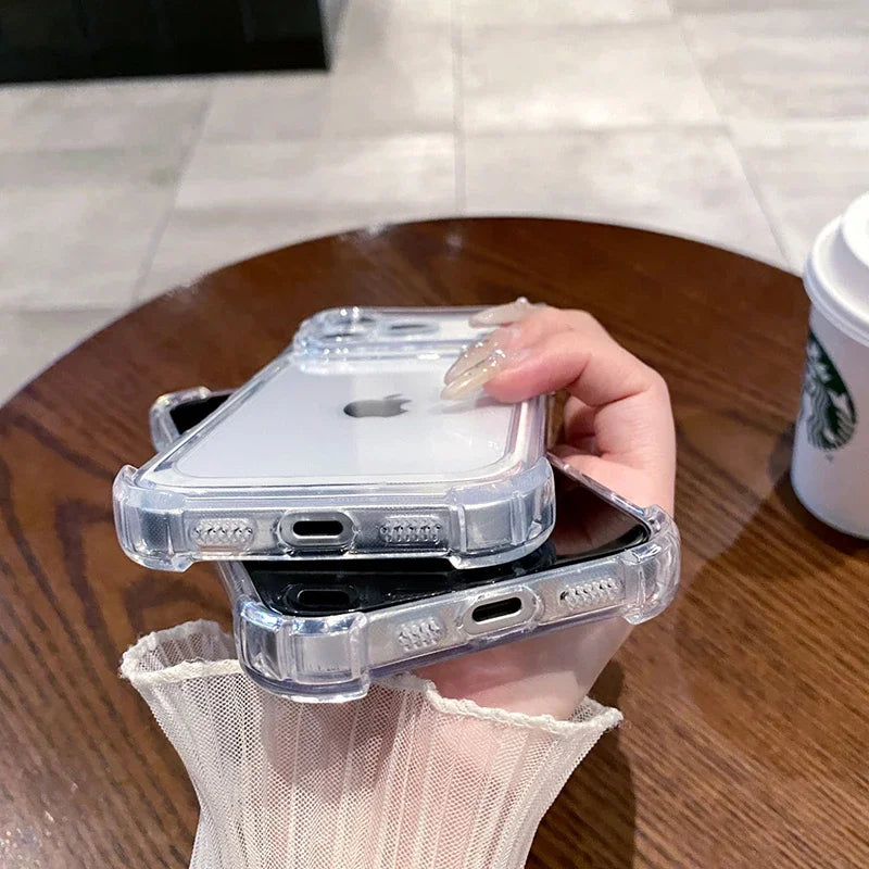 Clear Shockproof Bumper iPhone Case