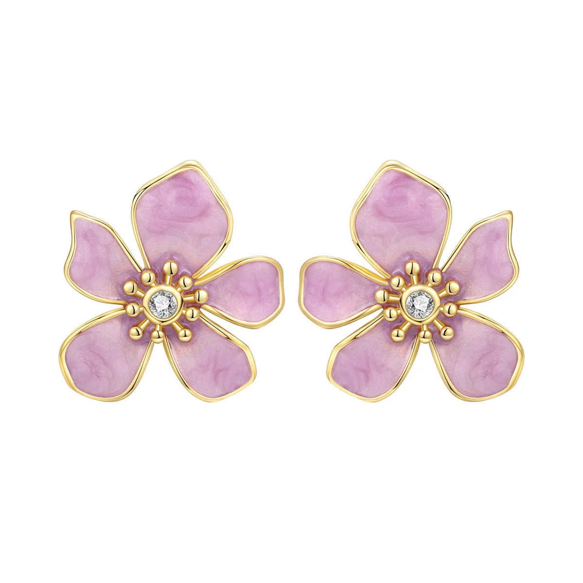 925 Silver 18K Gold Knot Stud Earrings