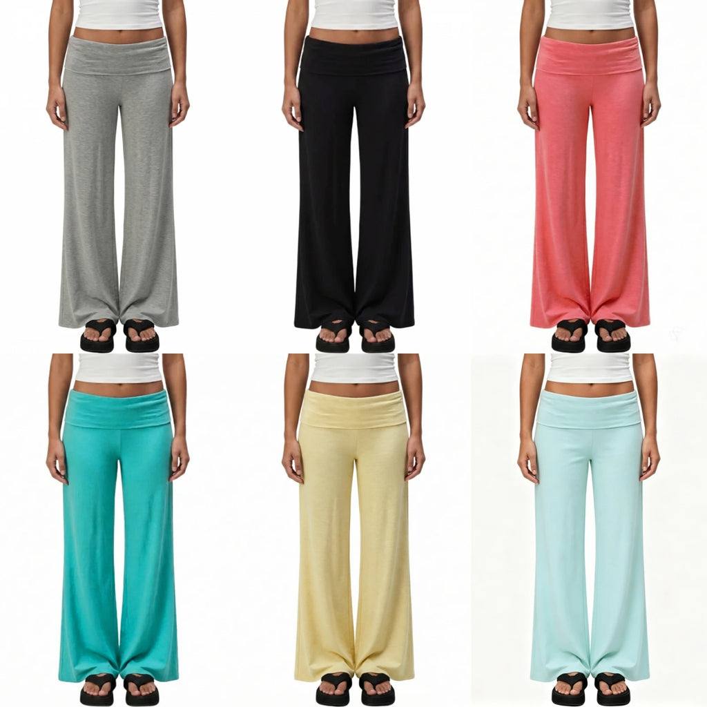 Maternity Fold-Over Palazzo Pants