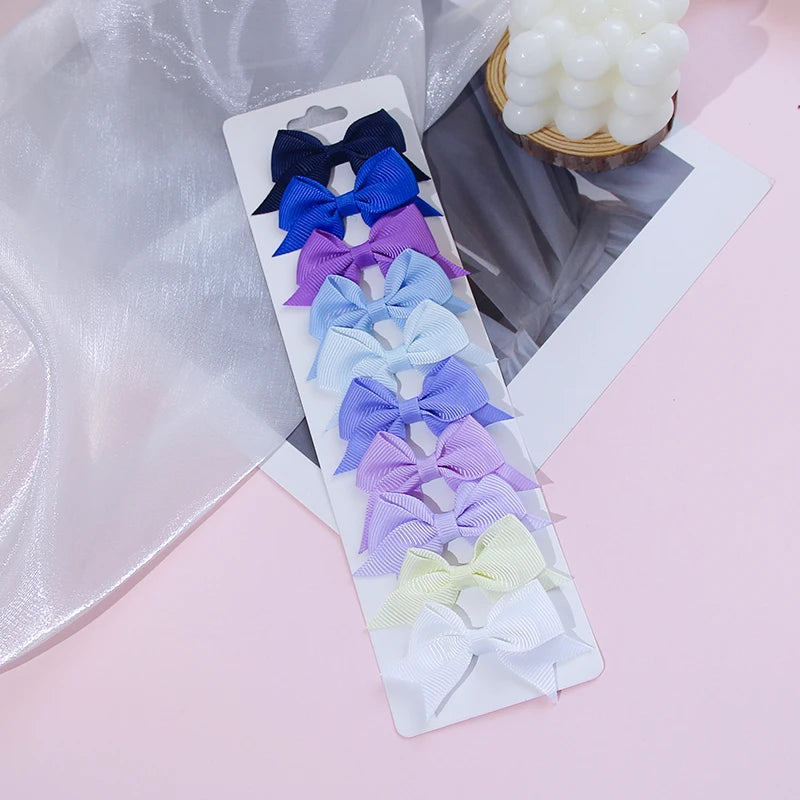 Girls Hair Bow Clips – 10 Pcs