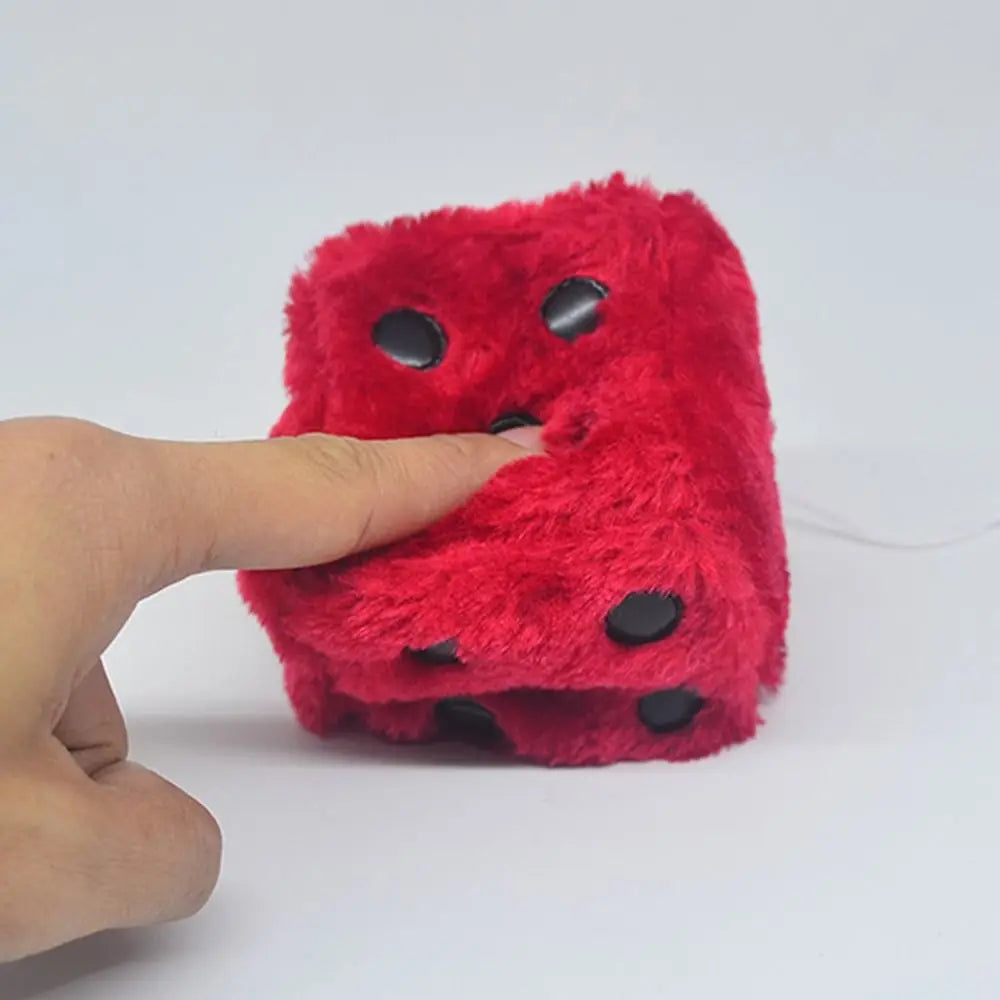 🎲 Fuzzy Hanging Dice Car Ornament