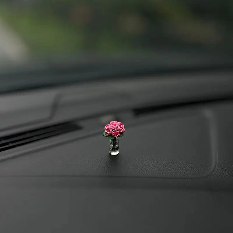 🌸 Mini Flower Vase Car Decoration