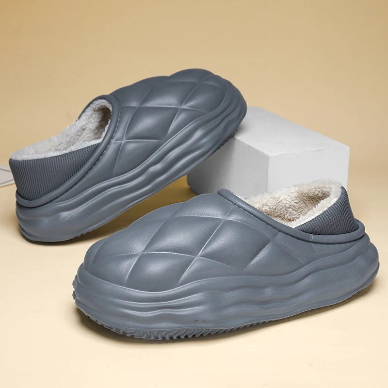 Men's Waterproof Plush Slippers