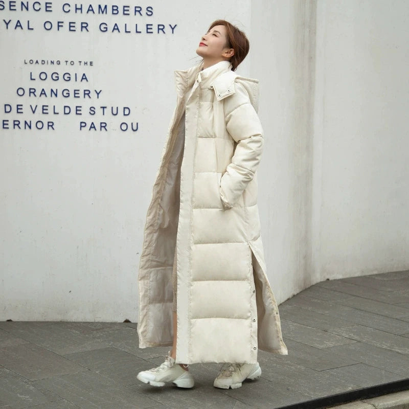 Women's Long Hooded Padded Coat