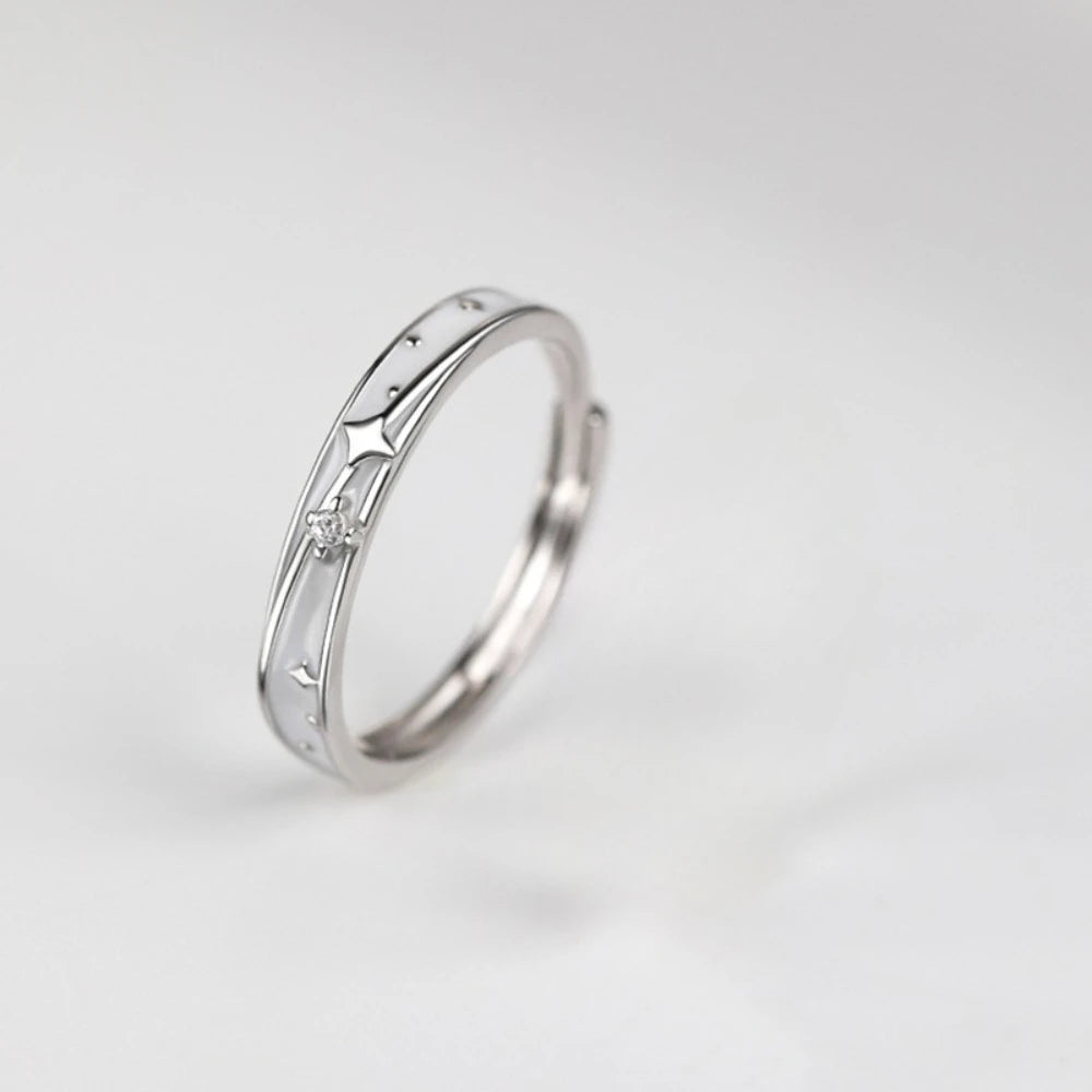 925 Silver Star & Moon Couple Rings