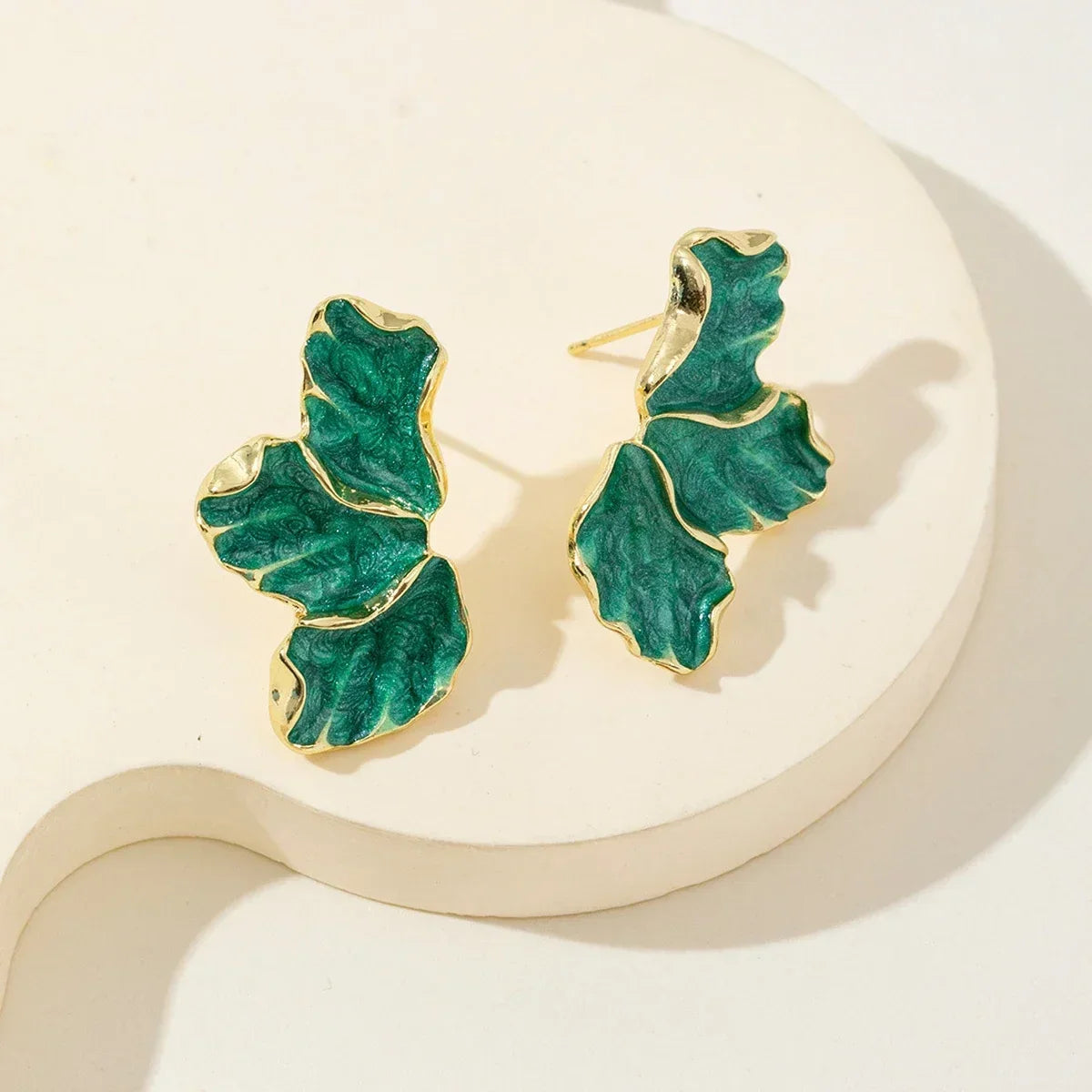 French Petal Stud Earrings
