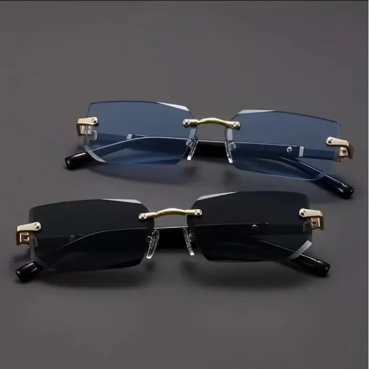 Men's Rimless Polygon Sunglasses