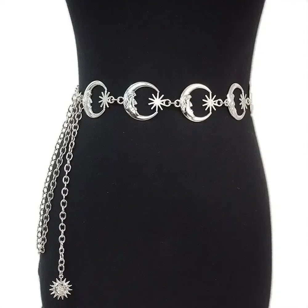 Vintage Sun Metal Waist Chain Belt