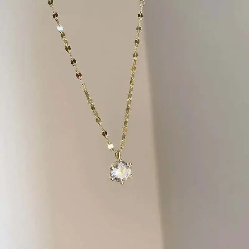 💎 Silver AAA Zircon Choker Necklace