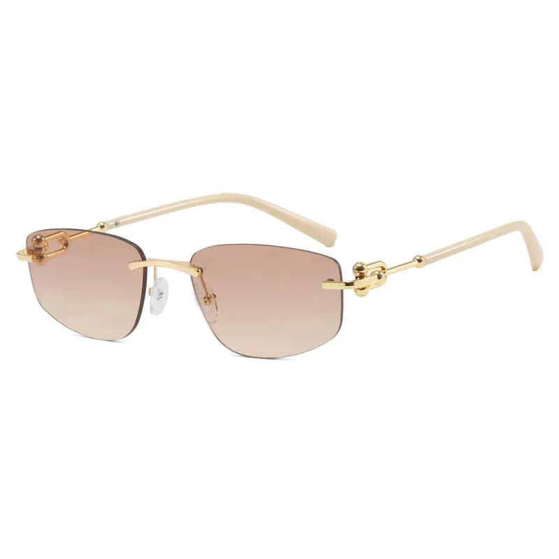 Women's Frameless Polygon Sunglasses