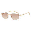 Women's Frameless Polygon Sunglasses