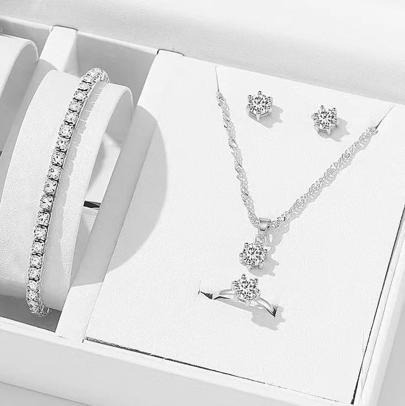 Crystal Jewelry Set – 5 Pcs