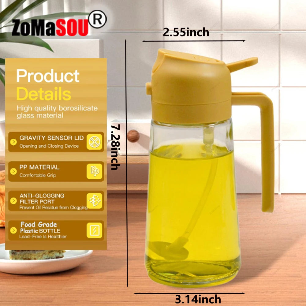2-in-1 Oil Sprayer & Pourer Bottle