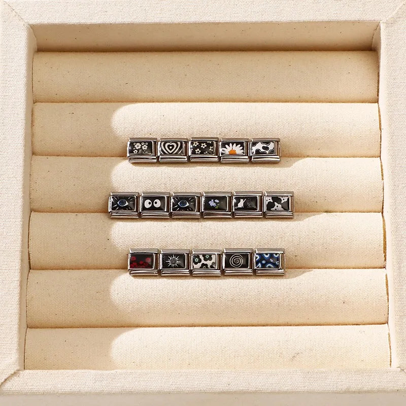 Black Italian Charm Bracelet