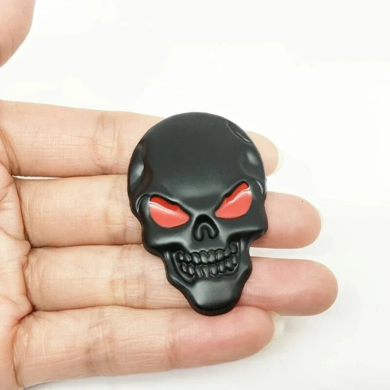 💀 3D Skull Pirate Metal Car Sticker