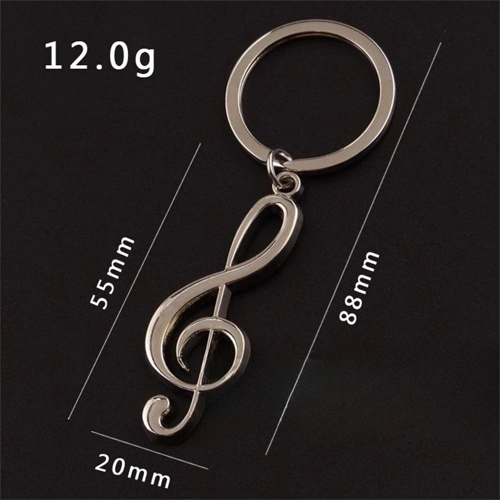 Metal Piano Note Keychain