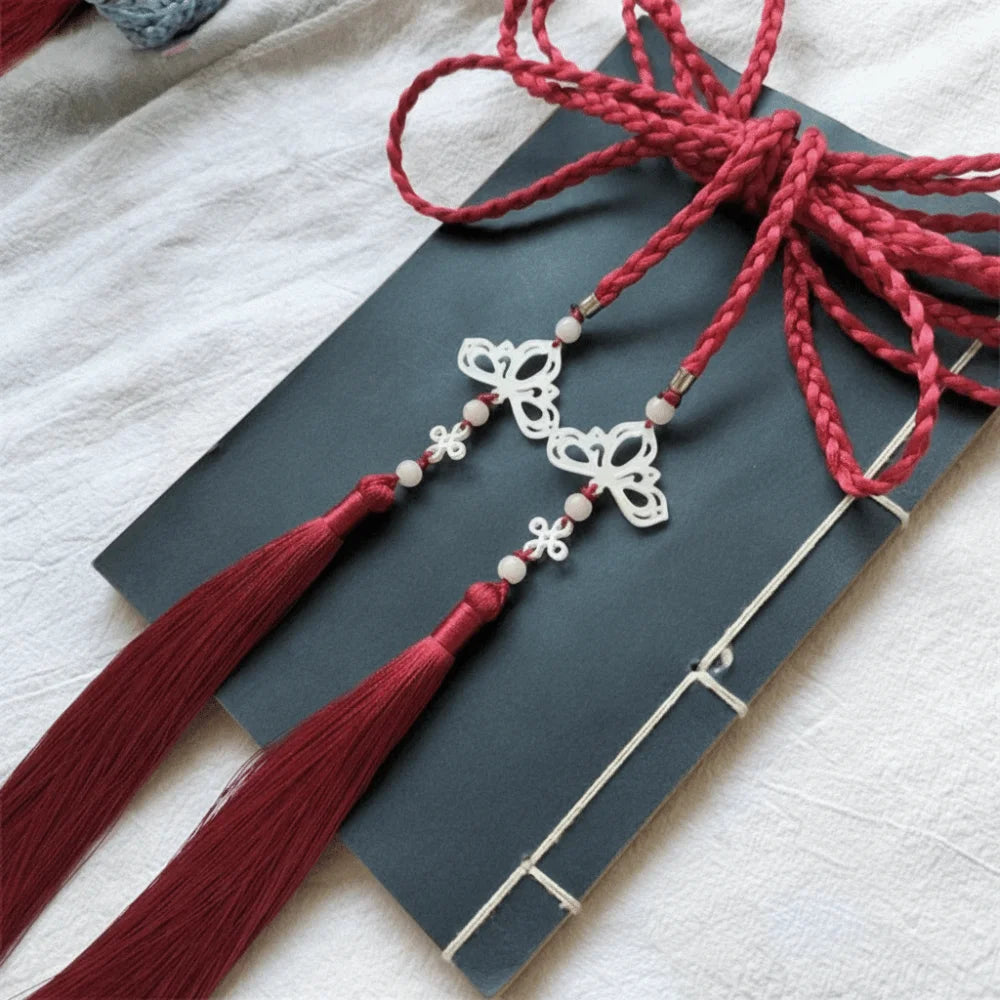Handwoven Tassel Waist Tie Belt